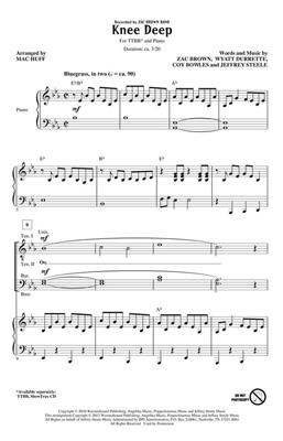 Coy Bowles: Knee Deep: (Arr. Mac Huff): Männerchor mit Klavier/Orgel