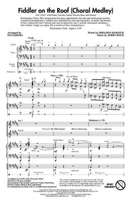 Fiddler on the Roof Choral Medley: (Arr. Ed Lojeski): Frauenchor mit Begleitung