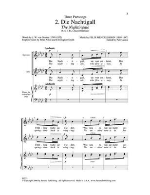 Felix Mendelssohn Bartholdy: The Nightingale: (Arr. Peter Aston): Gemischter Chor mit Begleitung