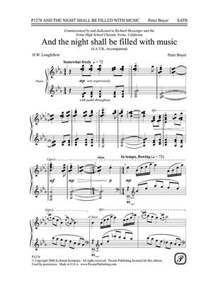 Peter Boyer: And The Night Shall Be Filled With Music: Gemischter Chor mit Begleitung