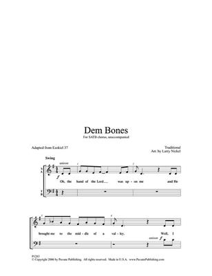 Dem Bones: (Arr. Larry Nickel): Gemischter Chor mit Begleitung