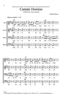 Randall Johnson: Cantate Domino: Männerchor A cappella
