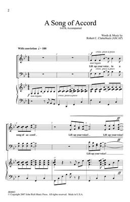 Robert C. Clatterbuck: A Song of Accord: Gemischter Chor mit Begleitung