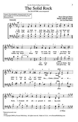 The Solid Rock: (Arr. Paul Satre): Gemischter Chor A cappella