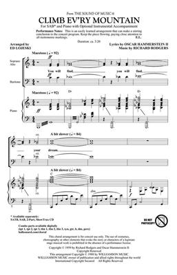 Richard Rodgers: Climb Ev'ry Mountain: (Arr. Ed Lojeski): Gemischter Chor mit Klavier/Orgel