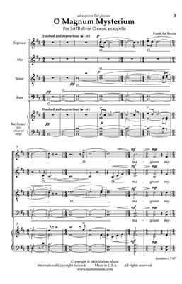 Frank La Rocca: O Magnum Mysterium: Gemischter Chor A cappella