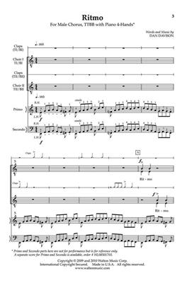 Dan Davison: Ritmo: Männerchor mit Klavier/Orgel