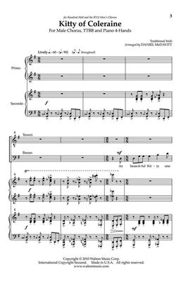 Traditional: Kitty of Coleraine: (Arr. Daniel McDavitt): Männerchor mit Klavier/Orgel