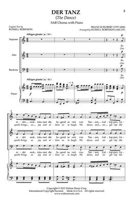 Franz Schubert: Der Tanz: (Arr. Russell L. Robinson): Gemischter Chor mit Begleitung