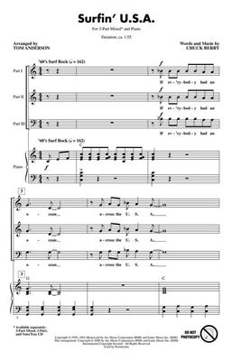 Chuck Berry: Surfin' U.S.A.: (Arr. Tom Anderson): Gemischter Chor mit Klavier/Orgel