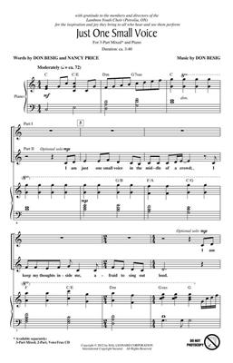 Don Besig: Just One Small Voice: Gemischter Chor mit Begleitung