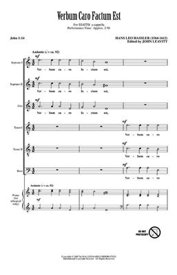 Hans Leo Hassler: Verbum Caro Factum Est: Gemischter Chor A cappella