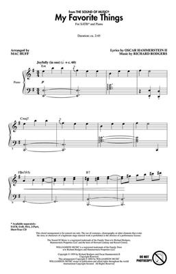 Oscar Hammerstein II: My Favorite Things: (Arr. Mac Huff): Gemischter Chor mit Klavier/Orgel