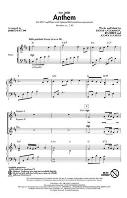 Josh Groban: Anthem (from Chess): (Arr. John Purifoy): Frauenchor mit Klavier/Orgel
