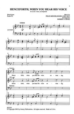 Felix Mendelssohn Bartholdy: Henceforth, When You Hear His Voice: Gemischter Chor mit Begleitung