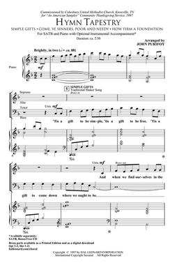 Hymn Tapestry: (Arr. John Purifoy): Gemischter Chor mit Ensemble