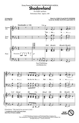 Hans Zimmer: Shadowland: (Arr. Mac Huff): Gemischter Chor mit Klavier/Orgel