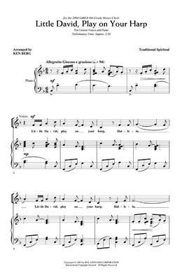 Little David, Play on Your Harp: (Arr. Henry Leck): Gemischter Chor mit Begleitung
