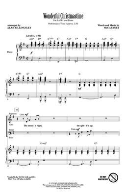 Paul McCartney: Wonderful Christmastime: (Arr. Alan Billingsley): Gemischter Chor mit Klavier/Orgel