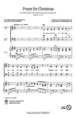 Engelbert Humperdinck: Prayer for Christmas: (Arr. Ruth Elaine Schram): Gemischter Chor mit Begleitung