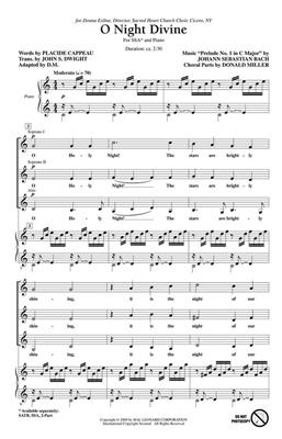 Johann Sebastian Bach: O Night Divine: (Arr. Donald Miller): Frauenchor mit Klavier/Orgel