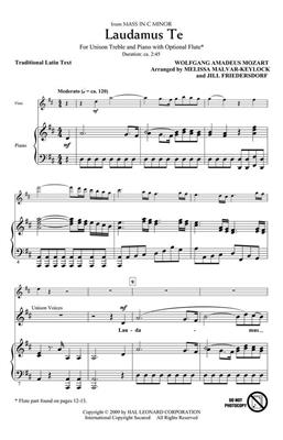 Wolfgang Amadeus Mozart: Laudamus Te: (Arr. Jill Friedersdorf): Gemischter Chor mit Begleitung
