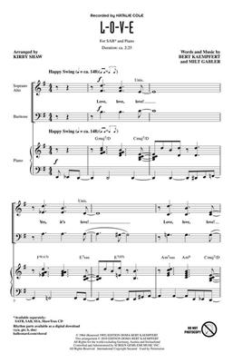 Bert Kaempfert: L-O-V-E: (Arr. Kirby Shaw): Gemischter Chor mit Klavier/Orgel