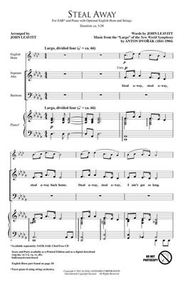 Antonín Dvořák: Steal Away: (Arr. John Leavitt): Gemischter Chor mit Begleitung