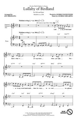George Shearing: Lullaby of Birdland: (Arr. Joy Ondra Hirokawa): Frauenchor mit Begleitung