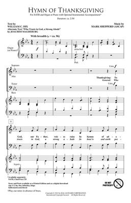 Mark Shepperd: Hymn of Thanksgiving: Gemischter Chor mit Begleitung