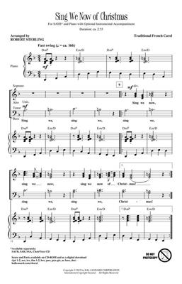 Traditional: Sing We Now of Christmas: (Arr. Robert Sterling): Gemischter Chor mit Begleitung