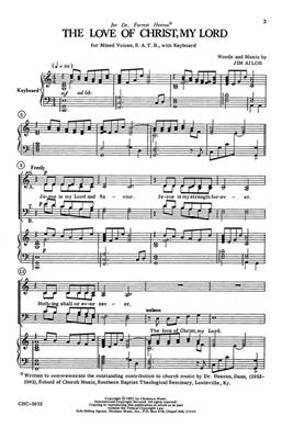 Jim Ailor: The Love Of Christ, My Lord: Gemischter Chor mit Klavier/Orgel
