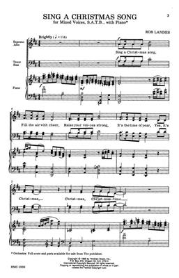Rob Landes: Sing A Christmas Song: (Arr. Rob Landes): Gemischter Chor mit Klavier/Orgel