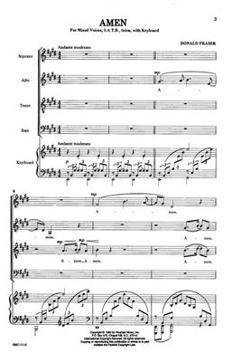 Donald Fraser: Amen: (Arr. Donald Fraser): Gemischter Chor mit Klavier/Orgel