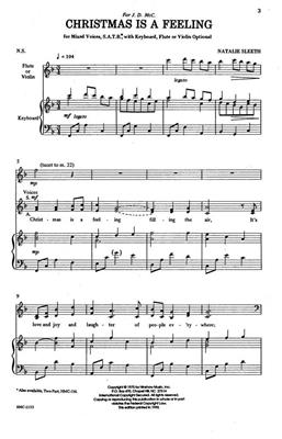 Natalie Sleeth: Christmas Is A Feeling: (Arr. Natalie Sleeth): Gemischter Chor mit Klavier/Orgel