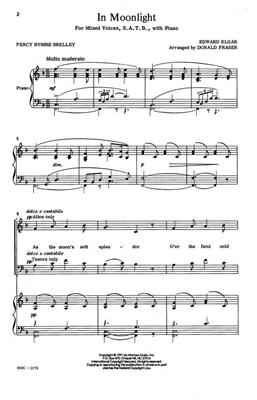 Edward Elgar: In Moonlight: (Arr. Donald Fraser): Gemischter Chor mit Klavier/Orgel