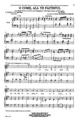 John Francis Wade: O Come All Ye Faithful: (Arr. Paul Leddington Wright): Gemischter Chor mit Klavier/Orgel