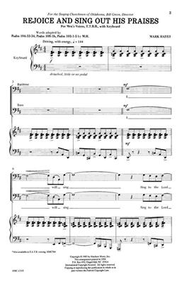 Mark Hayes: Rejoice And Sing Out His Praises: (Arr. Mark Hayes): Männerchor mit Klavier/Orgel