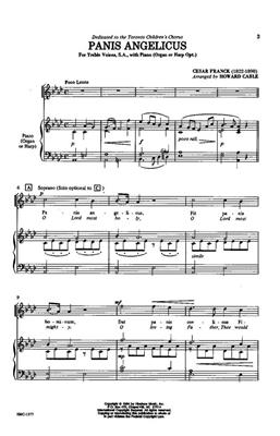 César Franck: Panis Angelicus: (Arr. Howard Cable): Frauenchor mit Klavier/Orgel
