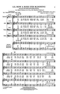 Michael Praetorius: Lo, How A Rose E'er Blooming: (Arr. Richard Nance): Gemischter Chor mit Ensemble