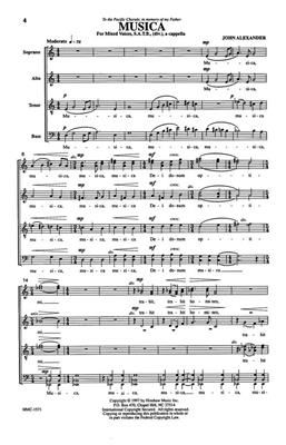 John Alexander: Musica: (Arr. John Alexander): Gemischter Chor A cappella