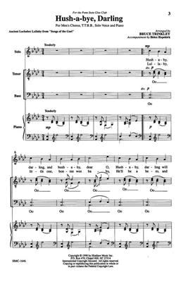 Hush-A-Bye, Darling: (Arr. Bruce Trinkley): Männerchor mit Klavier/Orgel