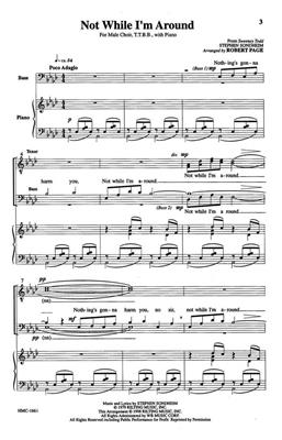 Steven Sondheim: Not While I'm Around: (Arr. Robert Page): Männerchor mit Klavier/Orgel