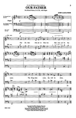 John Alexander: Our Father: (Arr. John Alexander): Gemischter Chor mit Klavier/Orgel
