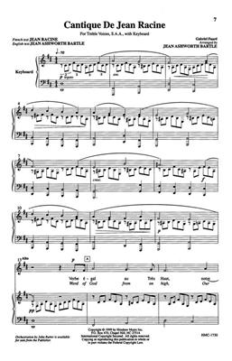Gabriel Fauré: Cantique De Jean Racine: (Arr. Jean Bartle): Frauenchor mit Klavier/Orgel
