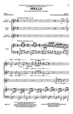Ruth Watson Henderson: Spells: (Arr. Ruth Watson Henderson): Frauenchor mit Klavier/Orgel