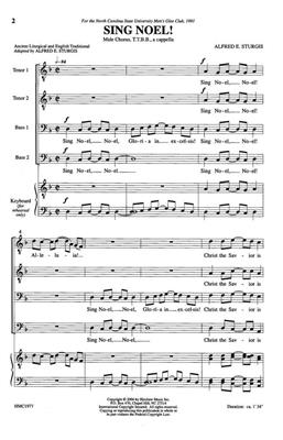 Alfred Sturgis: Sing Noel!: (Arr. Alfred Sturgis): Männerchor A cappella