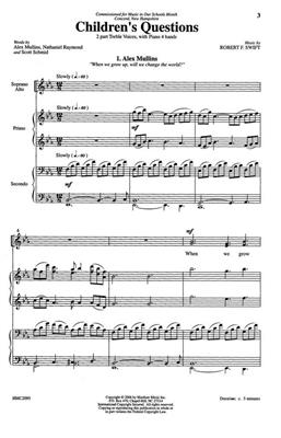 Robert Swift: Children's Questions: (Arr. Robert Swift): Frauenchor mit Klavier/Orgel