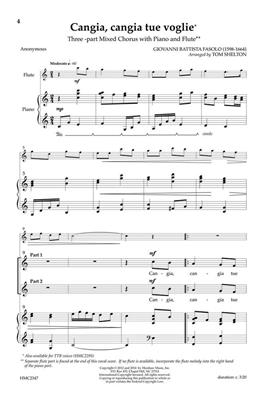 G.B. Fasolo: Cangia, Cangia Tue Voglie - (SAB): (Arr. Tom Shelton): Gemischter Chor mit Begleitung