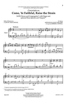 Arthur Sullivan: Concertato On Come, Ye Faithful, Raise The Strain: (Arr. Robert J. Powell): Gemischter Chor mit Klavier/Orgel